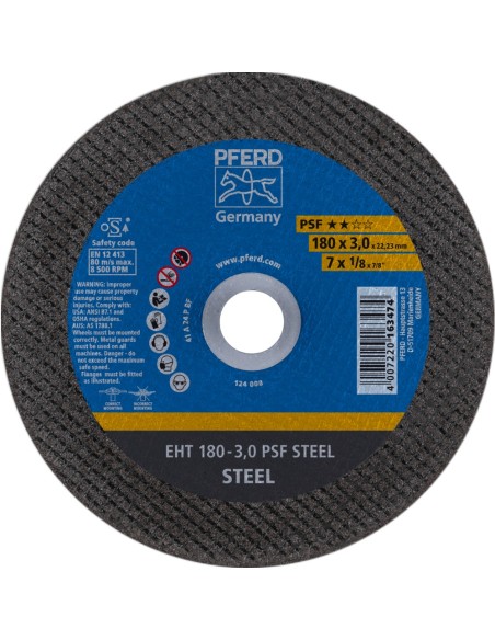 DISCO DE CORTE PSF STEEL PARA ACERO